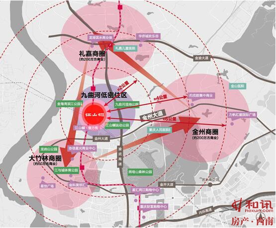 壹方街成就九曲河"唯一" 根据规划,九曲河板块将建成低密纯住宅区,而