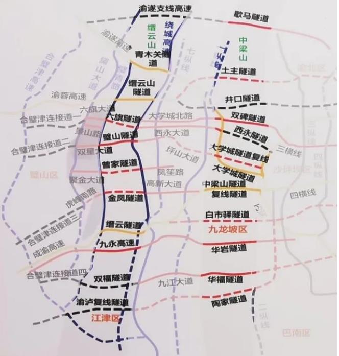 科学城隧道交通规划图