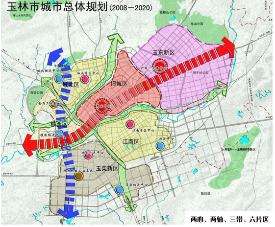 玉林市规划图—玉东新区(图源:网络)